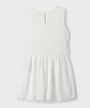 Robe de cérémonie en dentelle et tulle fille vue3 - GEMO (ENFANT) - GEMO