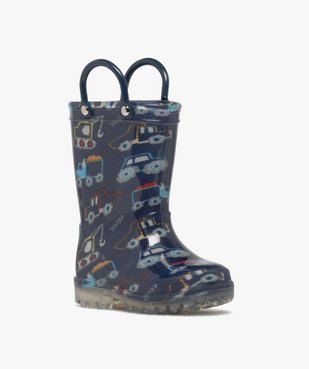 Bottes de pluie bébé garçon à semelle lumineuse avec anses vue3 - BUGGY - GEMO