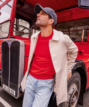 Pull à col rond en coton homme vue5 - GEMO (HOMME) - GEMO