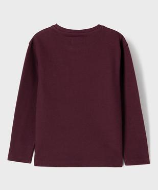 Tee-shirt manches longues en maille nid d’abeille garçon vue3 - GEMO 4G GARCON - GEMO