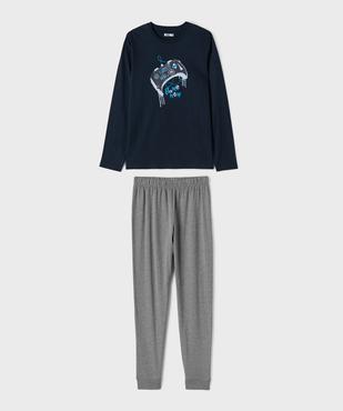 Pyjama en coton bicolore avec motif manette de jeu garçon vue1 - GEMO 4G GARCON - GEMO