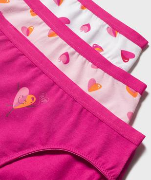 Slips imprimés fille (lot de 3) vue3 - GEMO 4G FILLE - GEMO