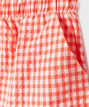 Short à motif vichy avec volants fille vue3 - GEMO (ENFANT) - GEMO