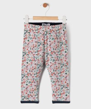 Legging réversible uni et imprimé bébé fille vue1 - GEMO 4G BEBE - GEMO