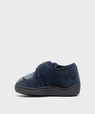 Chaussons montants à scratch en velours brodé garçon vue3 - GEMO (ENFANT) - GEMO