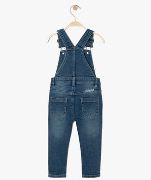 Salopette bébé garçon en jean extensible vue3 - GEMO(BEBE DEBT) - GEMO