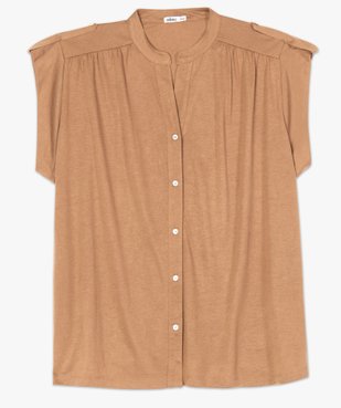 Tee-shirt femme boutonné sur l’avant vue4 - GEMO (G TAILLE) - GEMO