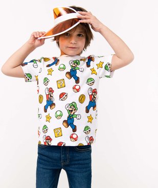 Tee-shirt garçon à manches courtes à motifs - Super Mario vue6 - MARIO - GEMO