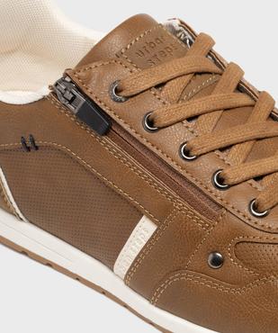 Baskets basses à lacets et zip homme - Urban Steps vue6 - URBAN STEPS - GEMO