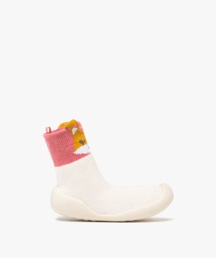 Chaussons bébé fille forme chaussette avec semelle anti-dérapante vue1 - GEMO (ENFANT) - GEMO