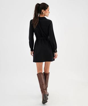 Robe chemise manches longues esprit saharienne femme vue3 - GEMO(FEMME PAP) - GEMO