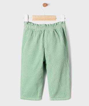 Pantalon en velours côtelé taille ajustable bébé fille vue4 - GEMO(BEBE DEBT) - GEMO