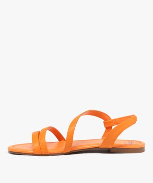 Sandales plates multibrides à enfiler femme vue3 - PREMIER PRIX BY GEMO - GEMO