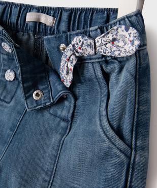 Short en jean à pont bébé fille  - LuluCastagnette vue2 - LULU CASTAGNETTE G4G D - GEMO