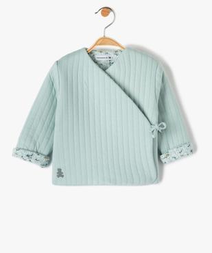 Gilet bébé matelassé fermeture cache-cœur doublure fleurie - LuluCastagnette vue1 - LULUCASTAGNETTE - GEMO