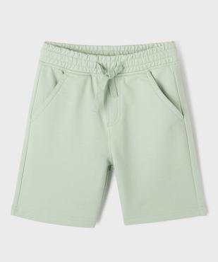 Short en maille coupe large avec taille ajustable garçon vue1 - GEMO (ENFANT) - GEMO
