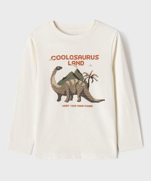 Tee-shirt manches longues avec motif dinosaures garçon vue2 - GEMO 4G GARCON - GEMO