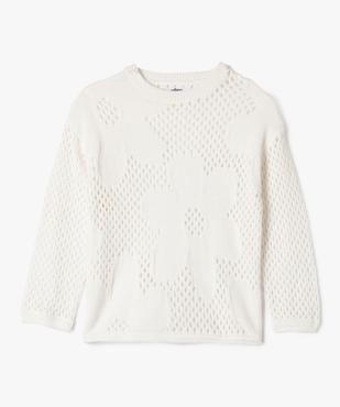 Pull large en maille ajourée fille vue1 - GEMO (ENFANT) - GEMO