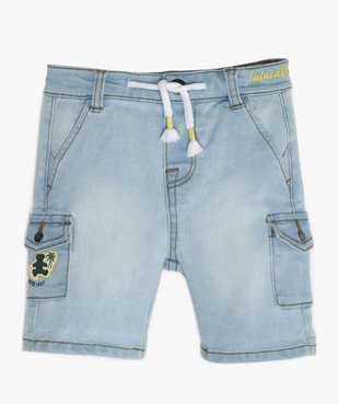 Bermuda bébé garçon en jean - LuluCastagnette vue1 - LULUCASTAGNETTE - GEMO