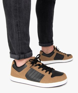 Baskets homme basses à lacets style skate shoes vue1 - GEMO (HOMME) - GEMO