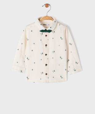 Chemise manches longues avec nœud papillon bébé garçon vue1 - GEMO(BEBE DEBT) - GEMO
