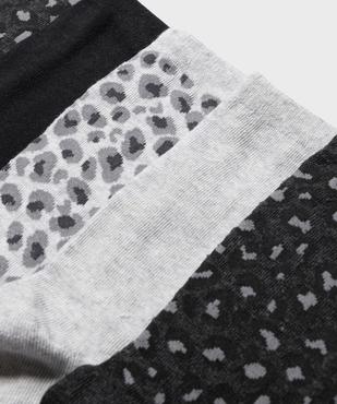 Chaussettes tige haute motif animalier femme (lot de 5 paires) vue2 - GEMO 4G FEMME - GEMO