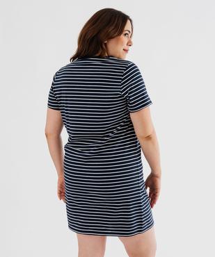 Chemise de nuit à manches courtes avec motifs femme grande taille vue8 - GEMO 4G FEMME - GEMO