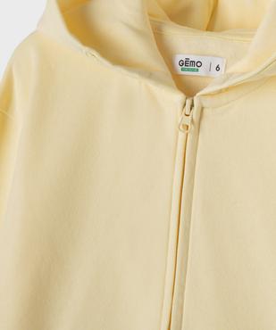 Sweat zippé à capuche uni garçon vue2 - GEMO 4G GARCON - GEMO
