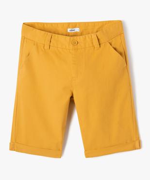 Bermuda coupe chino regular en toile de coton garçon vue1 - GEMO 4G GARCON - GEMO