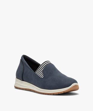 Mocassins femme sport à ouverture élastiquée vue2 - GEMO (CASUAL) - GEMO
