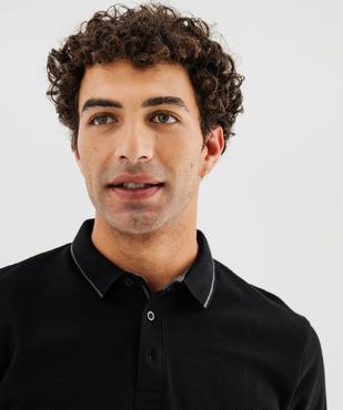 Polo à manches longues en maille fantaisie homme vue3 - GEMO 4G HOMME - GEMO