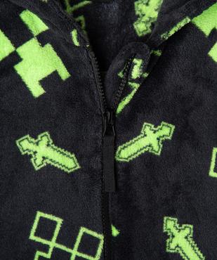 Combinaison pyjama imprimée à capuche garçon - Minecraft vue2 - MINECRAFT - GEMO