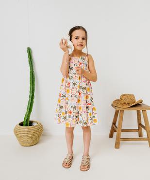 Robe à bretelles, smocks et volants fille vue6 - GEMO 4G FILLE - GEMO