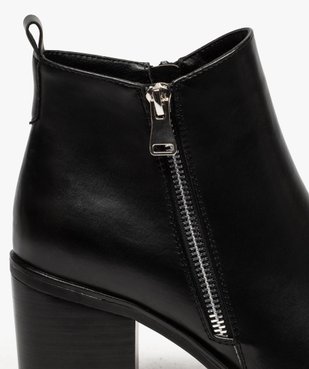 Boots femme à talon avec zip sur le côté vue6 - GEMO(URBAIN) - GEMO