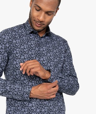 Chemise homme à manches longues à motifs repassage facile vue2 - GEMO (HOMME) - GEMO