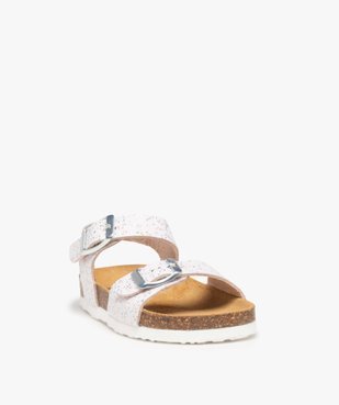 Sandales fille à brides à boucle fantaisie et semelle liège vue2 - GEMO 4G FILLE - GEMO