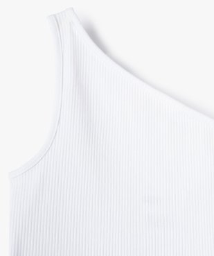 Débardeur fille asymétrique en maille côtelée vue2 - GEMO (JUNIOR) - GEMO