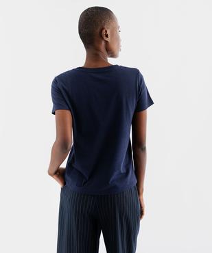 Tee-shirt manches courtes avec inscription spéciale Noël femme vue3 - GEMO(FEMME PAP) - GEMO