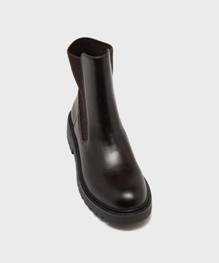 Boots femme à col chaussette avec semelle crantée  vue5 - 5 MILES - GEMO