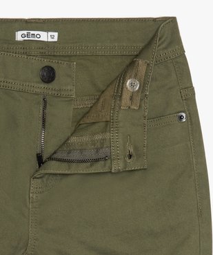 Pantalon garçon coupe skinny en toile extensible vue2 - GEMO (JUNIOR) - GEMO