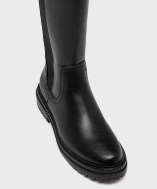 Bottes avec tige bi-matière à semelle crantée femme vue11 - 5 MILES - GEMO