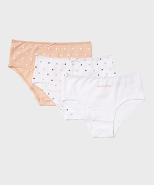 Shorty en coton stretch imprimé fille (lot de 3) vue1 - GEMO 4G FILLE - GEMO