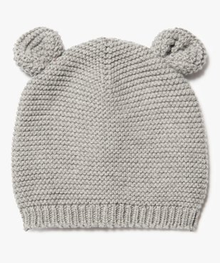 Bonnet de naissance bébé en tricot avec oreilles en relief vue1 - GEMO(BB COUCHE) - GEMO