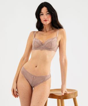 Culotte en dentelle et tulle femme (lot de 2) vue3 - GEMO(HOMWR FEM) - GEMO