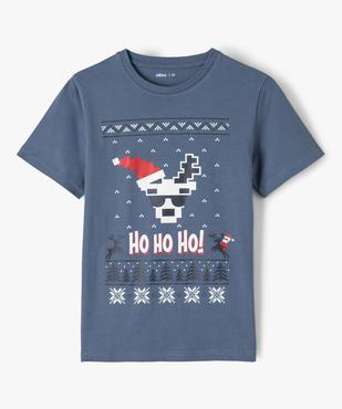 Tee-shirt imprimé Noël garçon vue1 - GEMO (JUNIOR) - GEMO