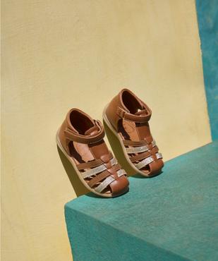 Sandales à scratch en matière pailletée bébé fille - Lovely Wings vue1 - LOVELY WINGS - GEMO