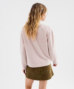 Tee-shirt rayé col rond femme vue3 - GEMO(FEMME PAP) - GEMO