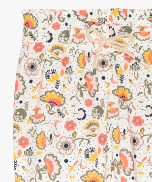 Pantalon bébé fille à motifs fleuris resserré aux chevilles vue2 - GEMO(BEBE DEBT) - GEMO