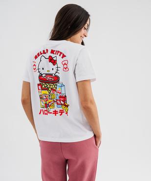 Tee-shirt manches courtes avec motif poitrine et dos femme - Hello Kitty vue1 - HELLO KITTY - GEMO