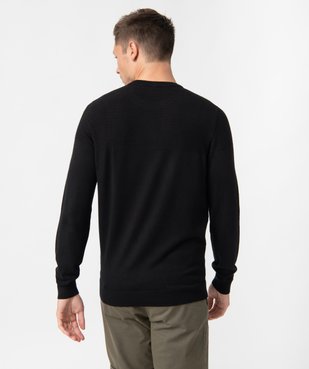 Pull homme à col rond avec zip sur l'épaule vue3 - GEMO (HOMME) - GEMO